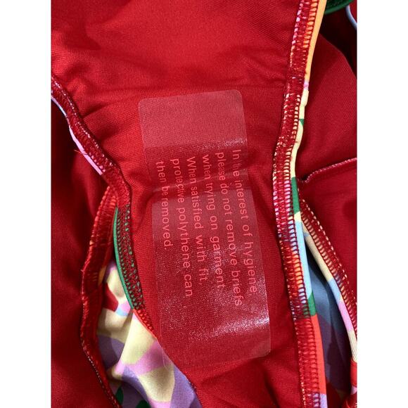 Adidas X Farm Rio Three Stripe Multicolor One Piece Swimsuit - Size 14 (NWT) - Picture 7 of 7